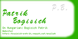 patrik bogisich business card